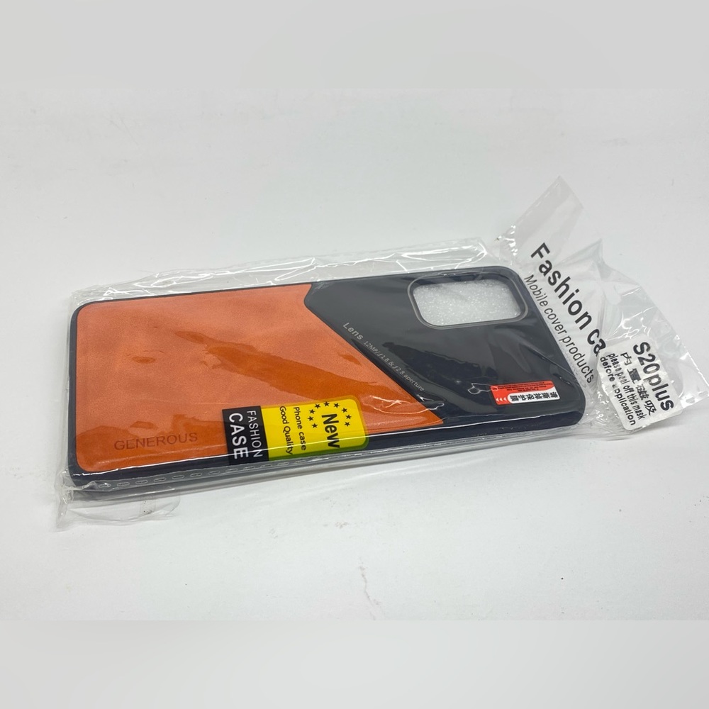 NEW FASHION CASES PHONE CASE FOR SAMSUNG GALAXY S20 PLUS ORANGE/BLACK